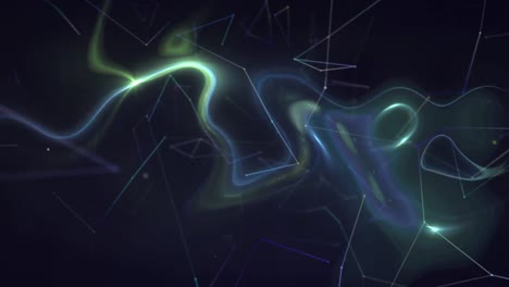 ondas digitales contra un fondo negro