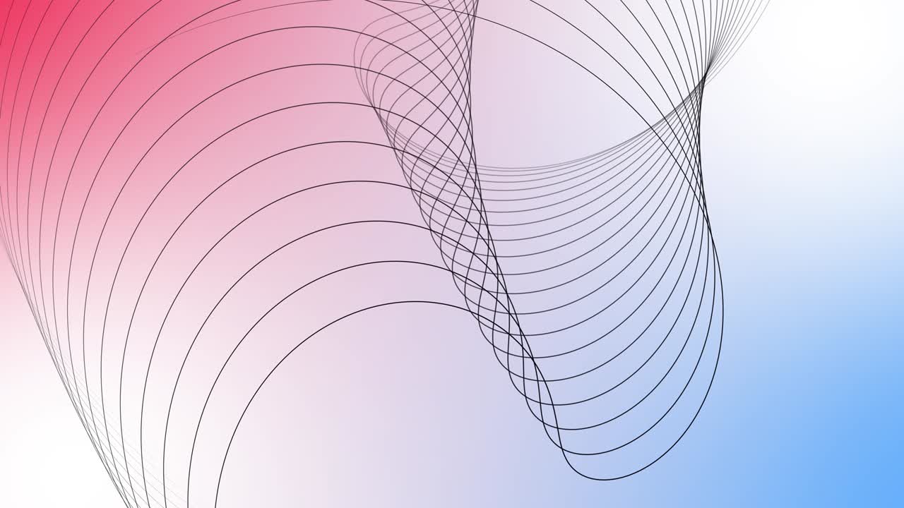 미래의 다채로운 와이어 프레임 파동. 기하학적 선으로 추상적인 배경.