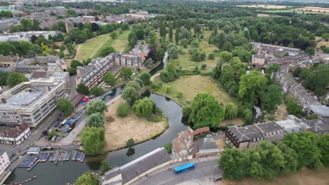 Coe-Fen-Cambridge-Ciudad-Inglaterra-Drone-Vista-Aérea