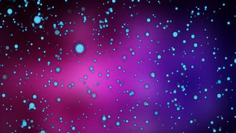 animation of blue spots on purple background