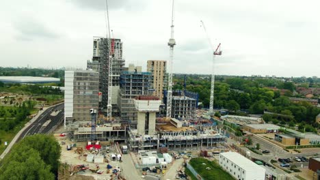 amazing shot of building under construction in london