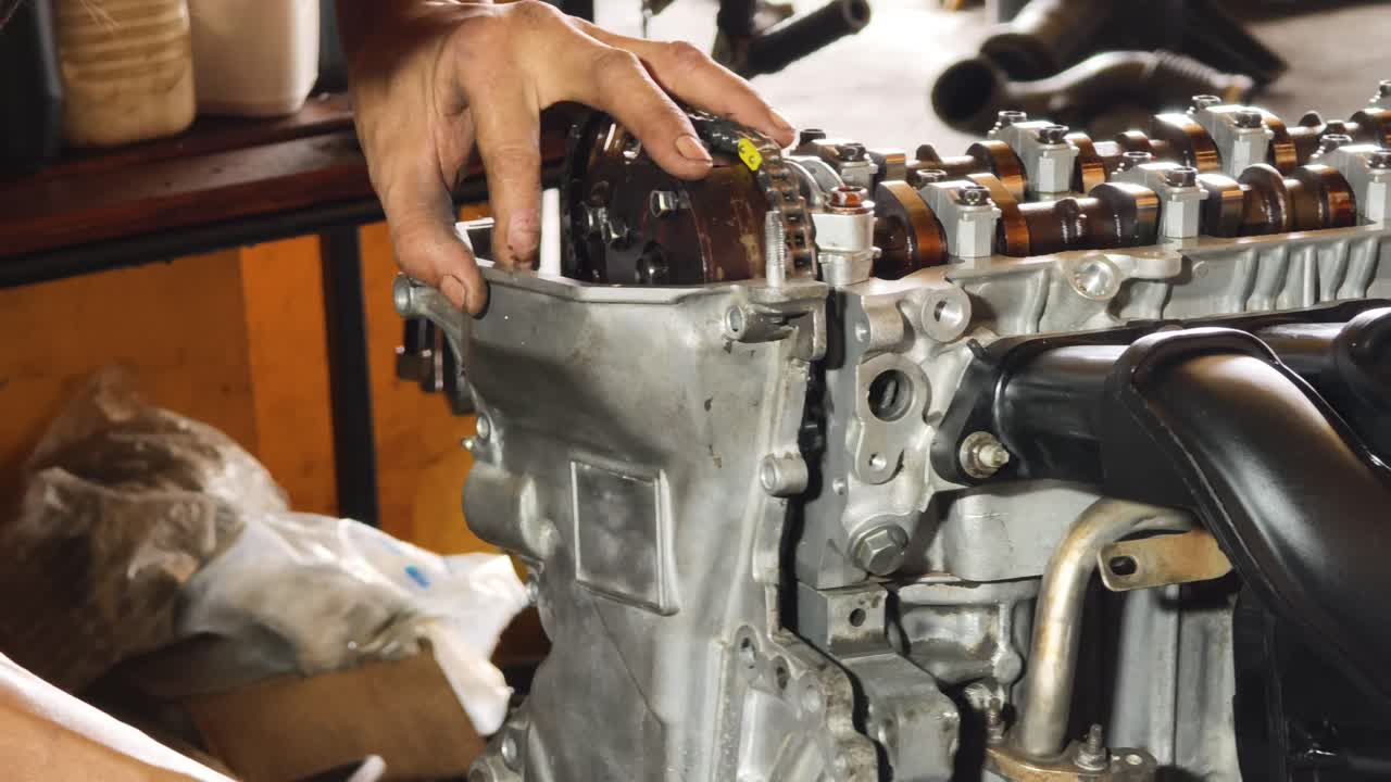 Car Engine Repair in Progress