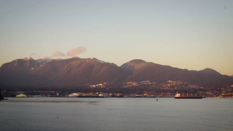 Beautiful-mountain-range-across-from-a-large-lake