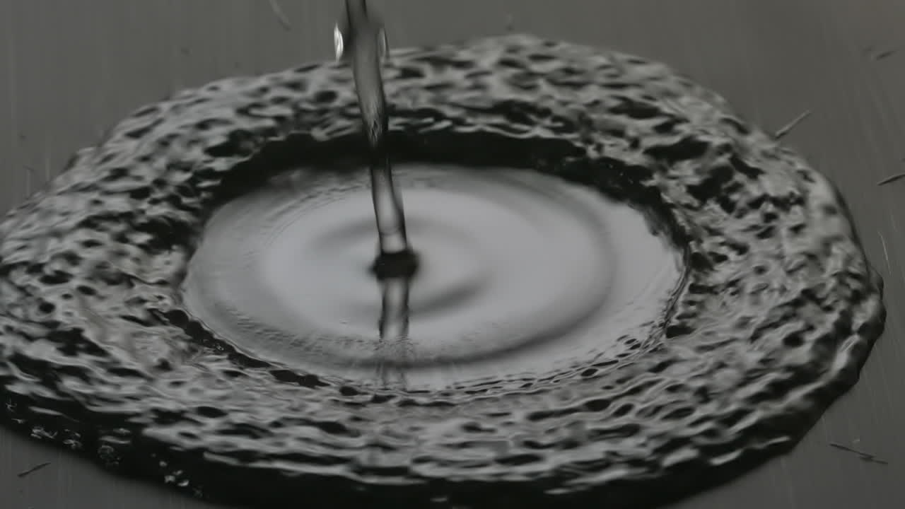 수영장 으로 흐르는 물