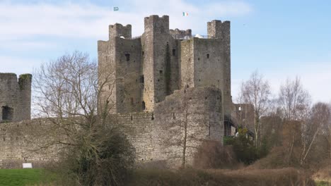 trim castle on the south bank of the river boyne in trim, county meath, ireland