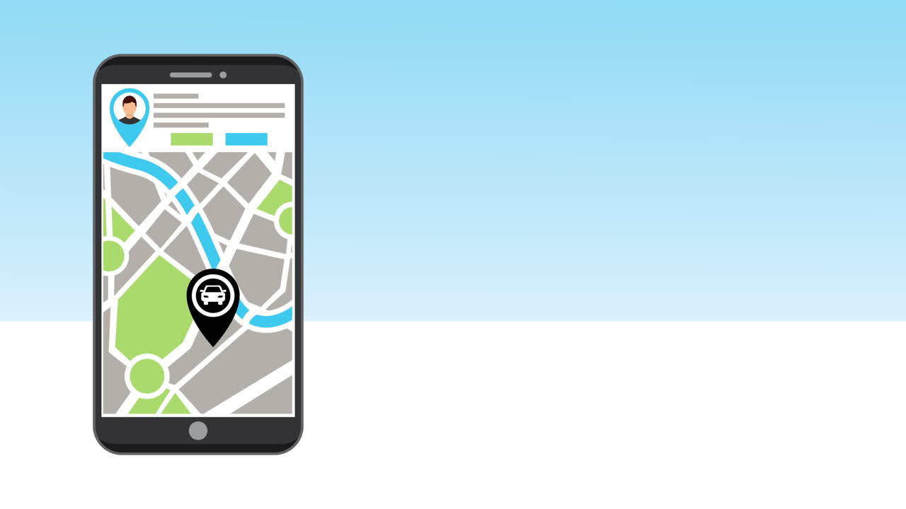 teléfono inteligente con aplicación de transporte de vídeo