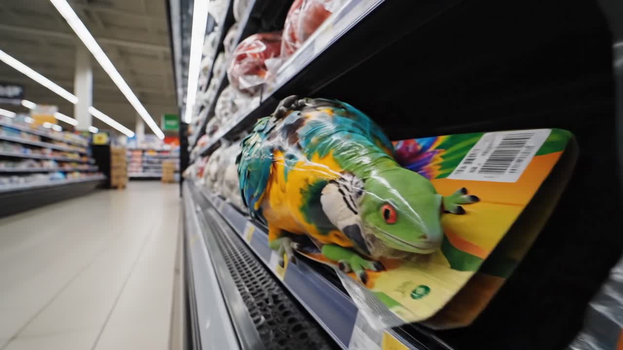 Leksakspapegoja på en hylla i en mataffär