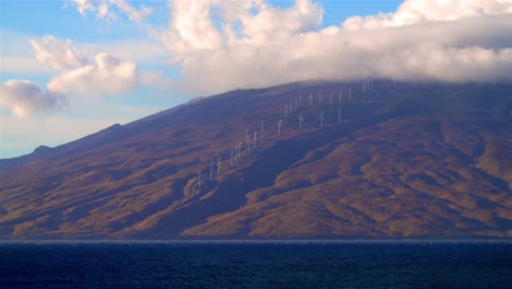 hawaii océano montaña molinos de viento cámara lenta