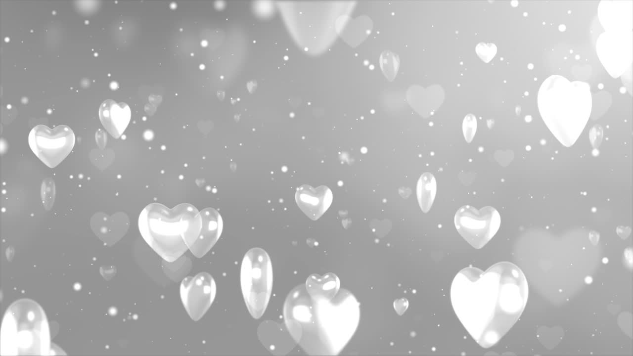 Abstract Gray and White Hearts Background