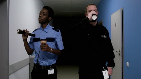 team in uniform working on the corridor