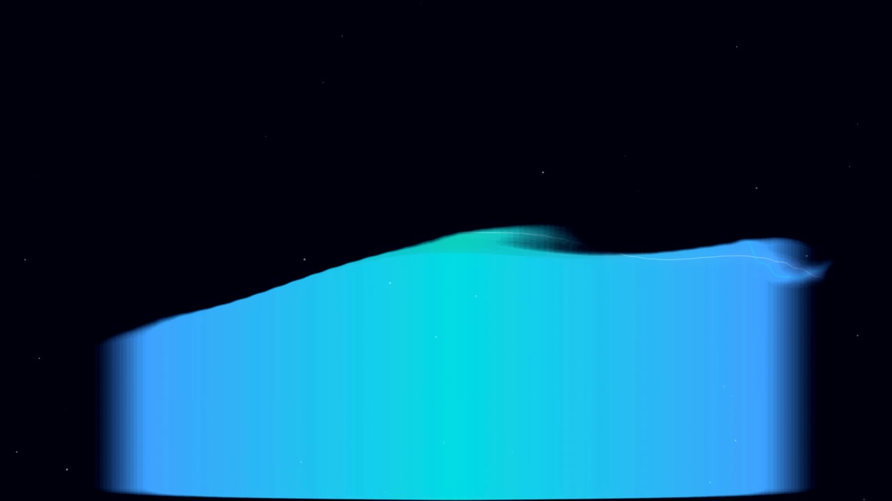 Abstract Blue Wave Motion Graphic on Dark Background