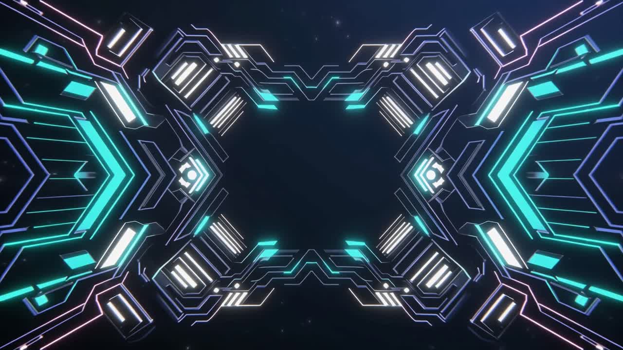 Animated Abstract Cyber Technology Background Loop
