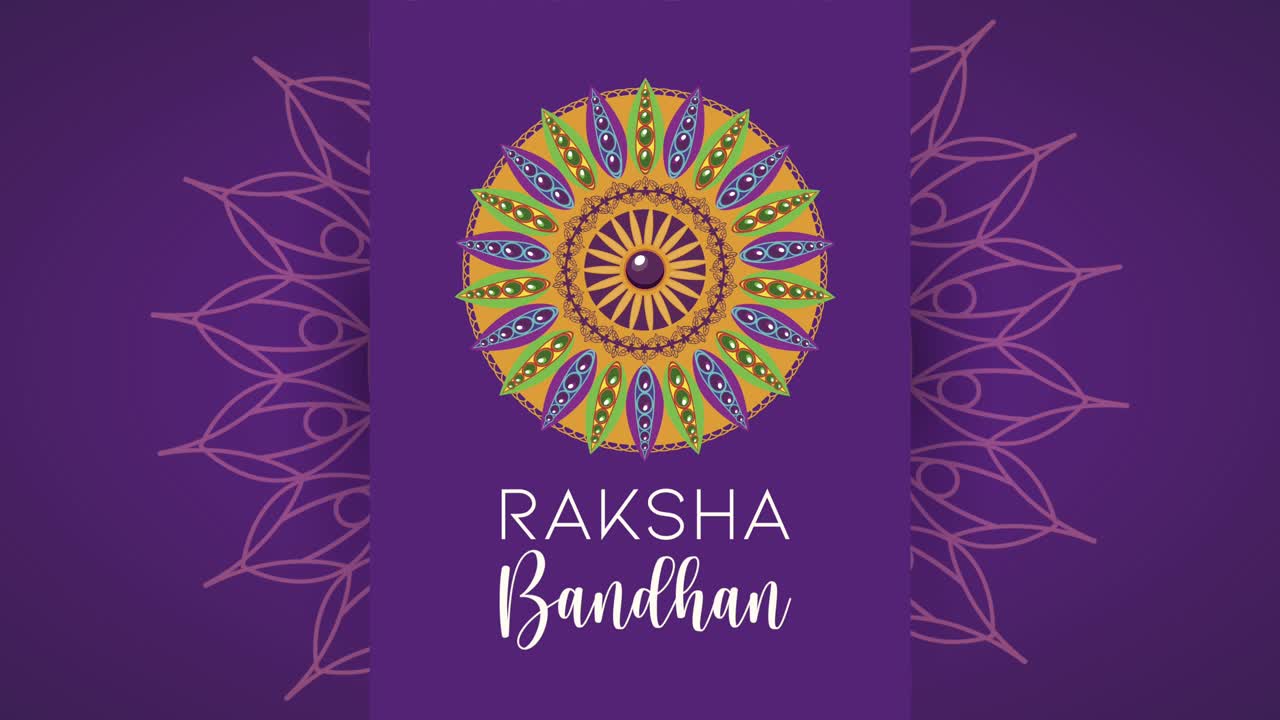 raksha bandhan-feiern mit mandala-dekoration