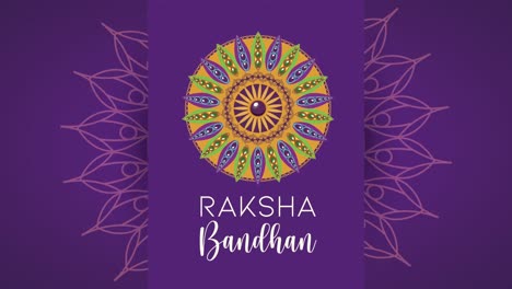 raksha bandhan celebration lettering with mandala decoration