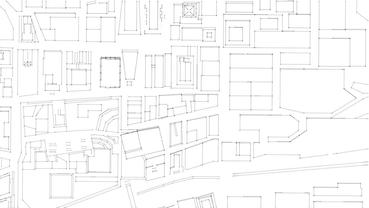 diseño arquitectónico boceto plano dibujo de una ciudad animación