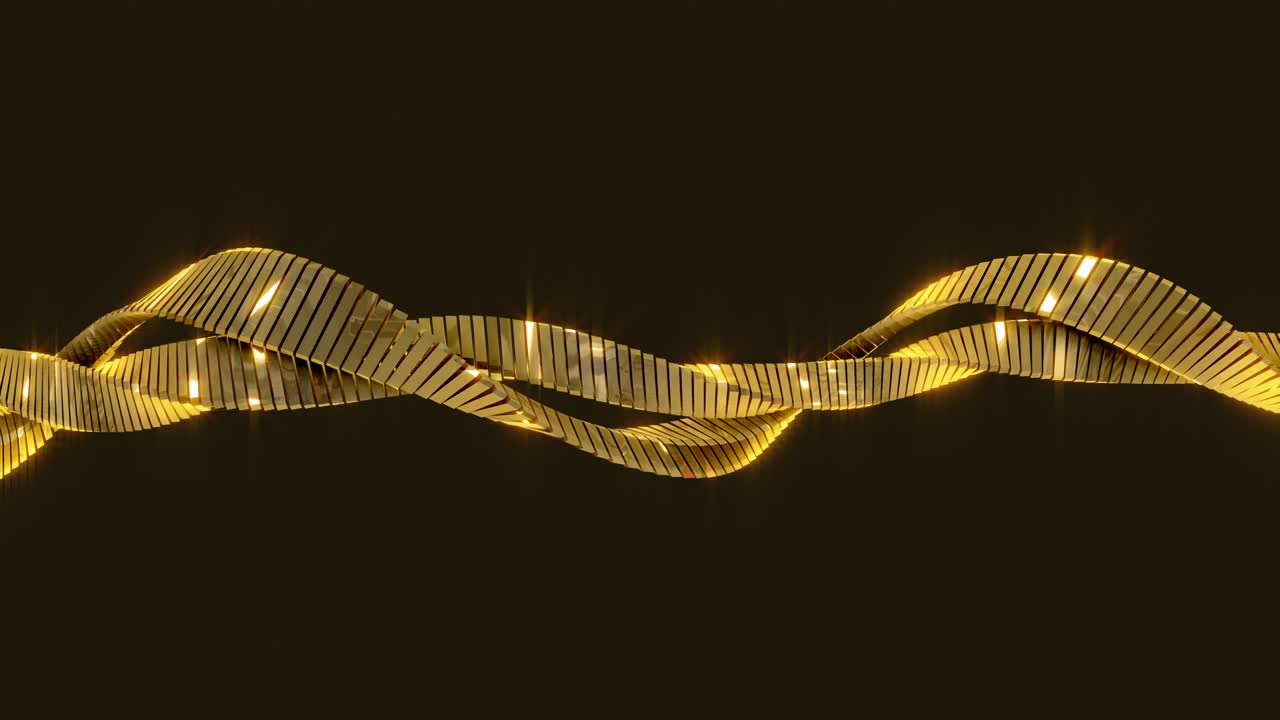 4k 골든 메탈 스트라이크 트위스트 이동 추상적인 배경 원활한 루프