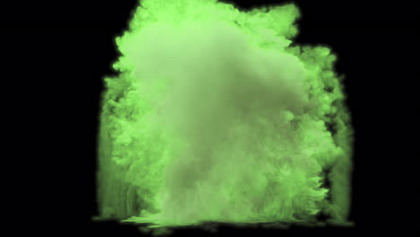 green smoke explosion visual effect