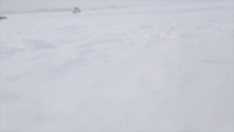 person walking in snow