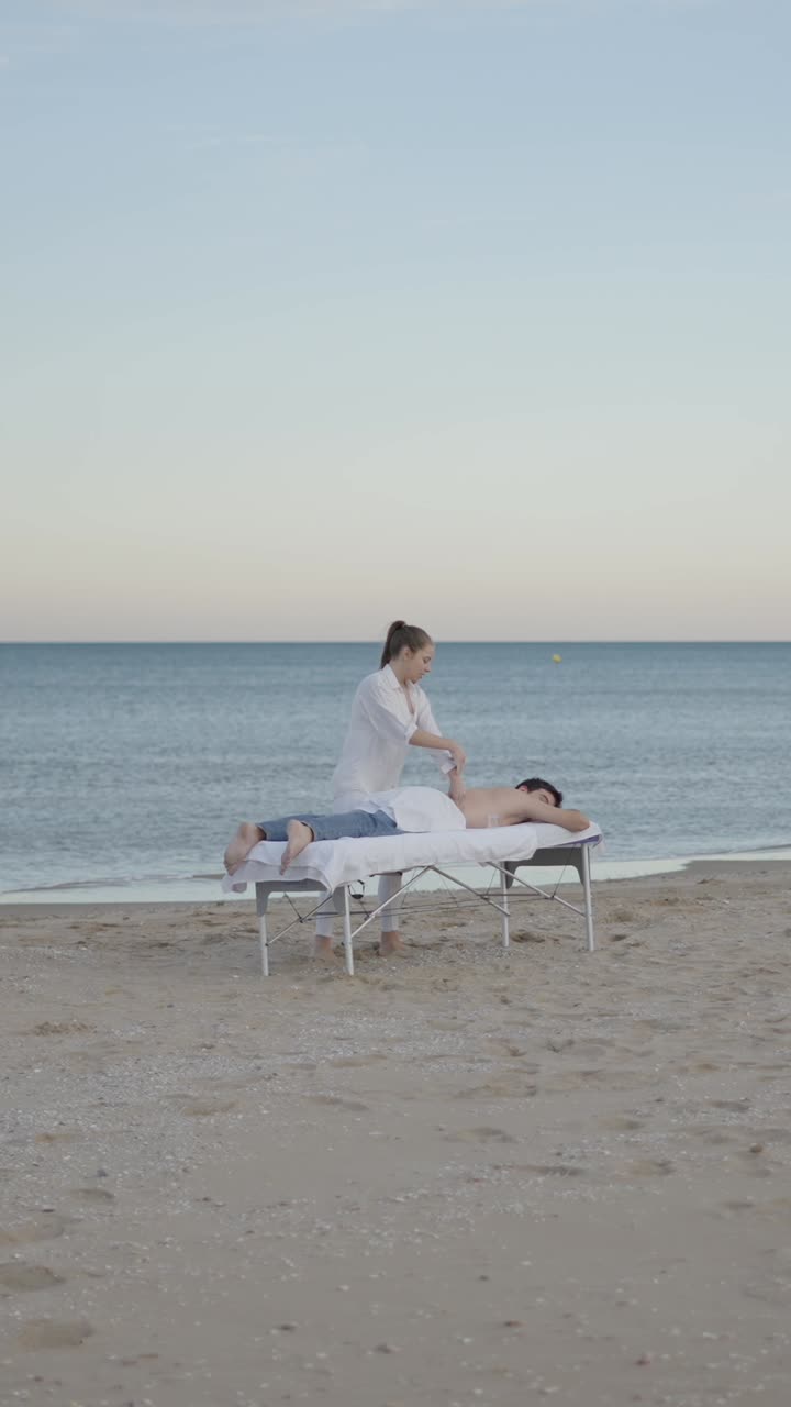 Massage on the Beach by the Ocean
