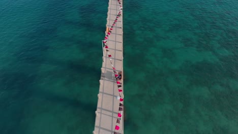 Flying-over-a-walkway-in-the-ocean-near-Portugal