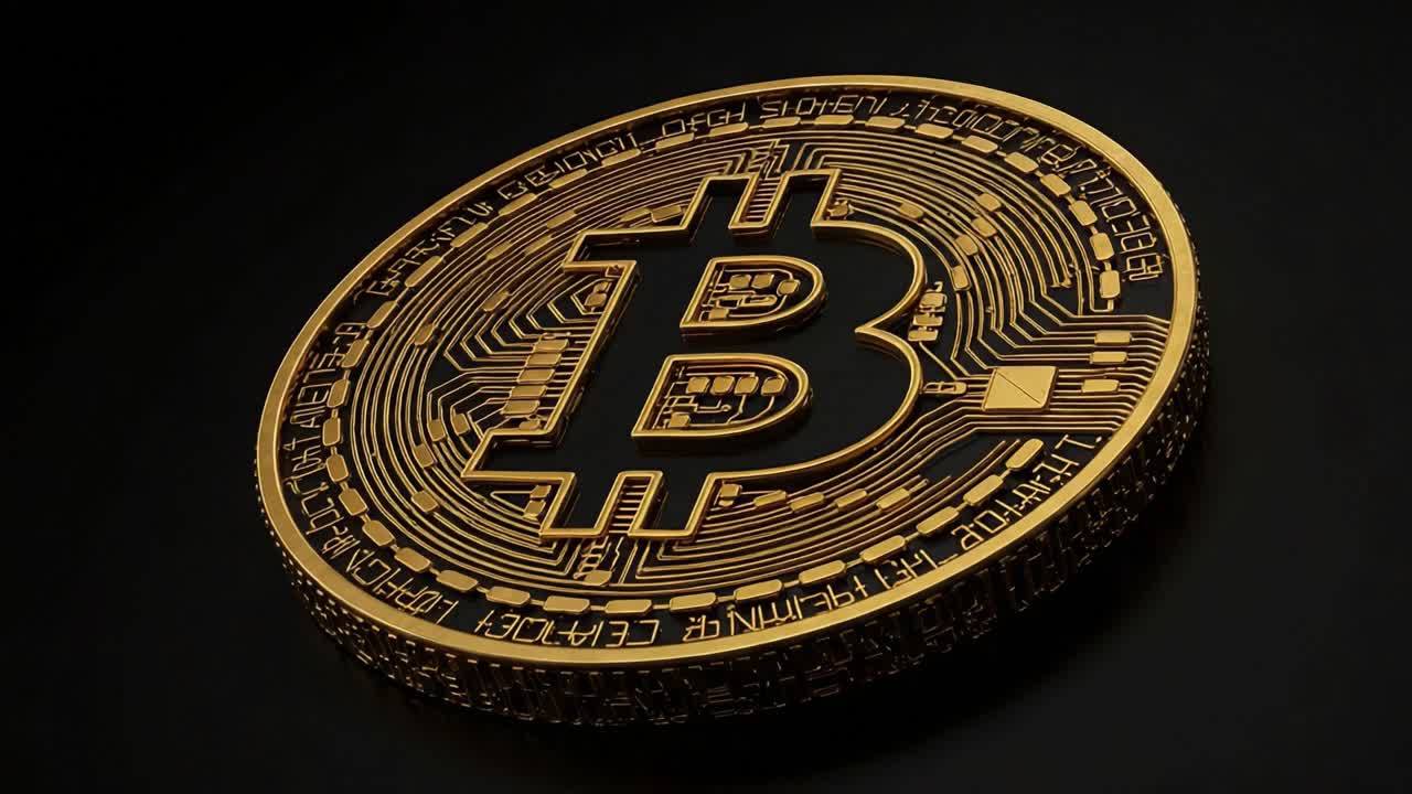 Stunning Close-Up of a Bitcoin Coin Showcasing Intricate Details and the Signature 'B' Logo, Representing the Revolutionary Digital Currency Movement