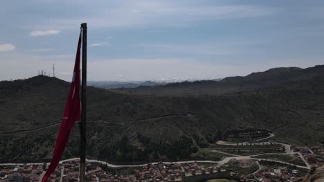 Türkische-Flagge-In-Der-Höchsten-Luftaufnahme