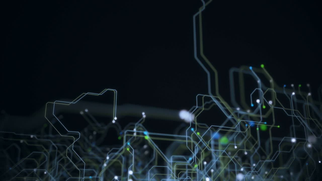 추상적인 회로 보드 애니메이션