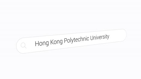 Typing-Hong-Kong-Polytechnic-University-on-the-Search-Box