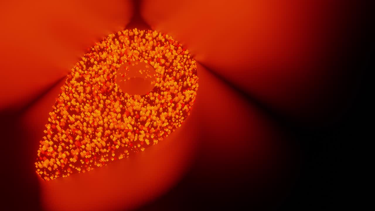 gps 네비게이터 기호와 기호 빛나는 미래 입자 3d 렌더링 큐브 다각형 패턴, 위치 지도 포인터 네트워크 기술 개념 디자인 검은 바탕 애니메이션 4k 복사 공간