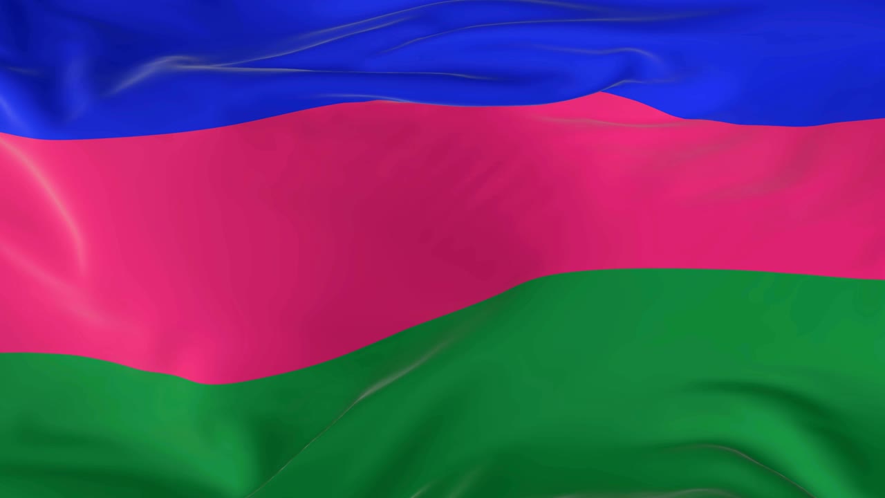 배경으로 은 발을 흔들고 있는 쿠바 인민공화국