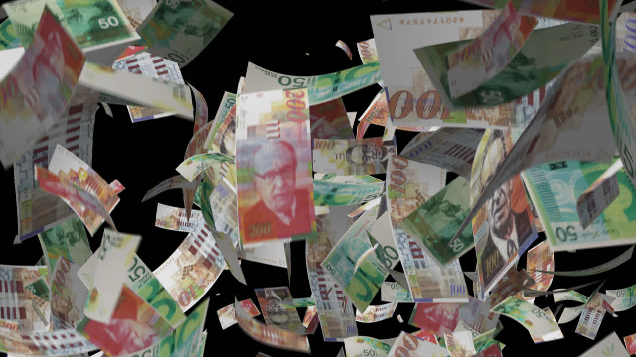 떨어지는 남아프리카 랜드 지폐