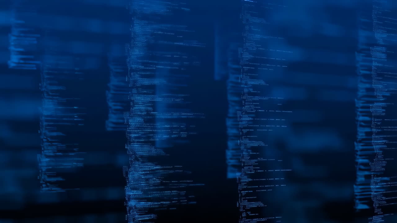 Abstract Blue Digital Code Background