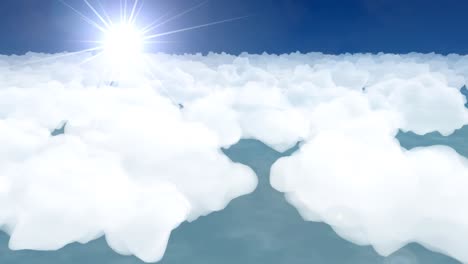 flying above clouds abstract cartoon aeroplane airplane sky stratosphere 4k