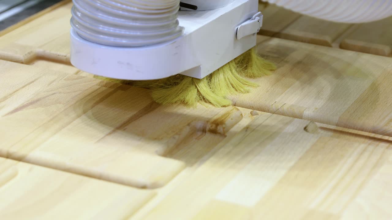 CNC woodworking wood processing machine, modern technology in the industry.