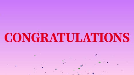 congratulations message text animation motion graphics