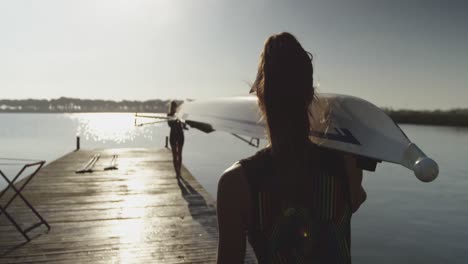 Female-rowers-training-on-a-river