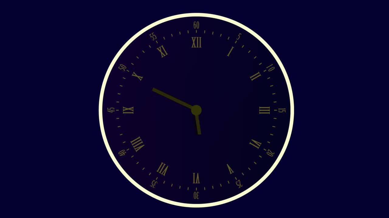 Realistic Time Lapse on blue background isolated Clocks running fast