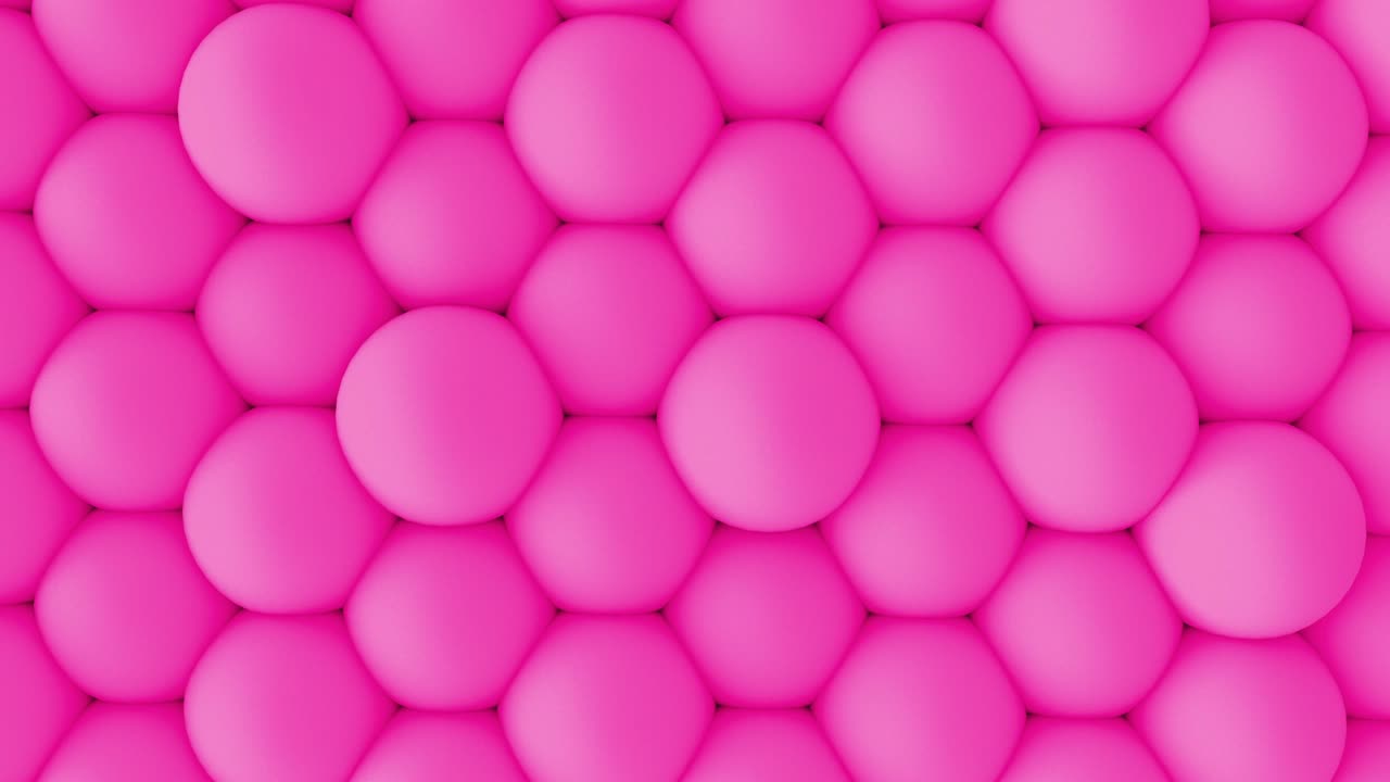 abstract 3d formas suaves bolas violetas animación de pared. 4k imágenes en bucle.