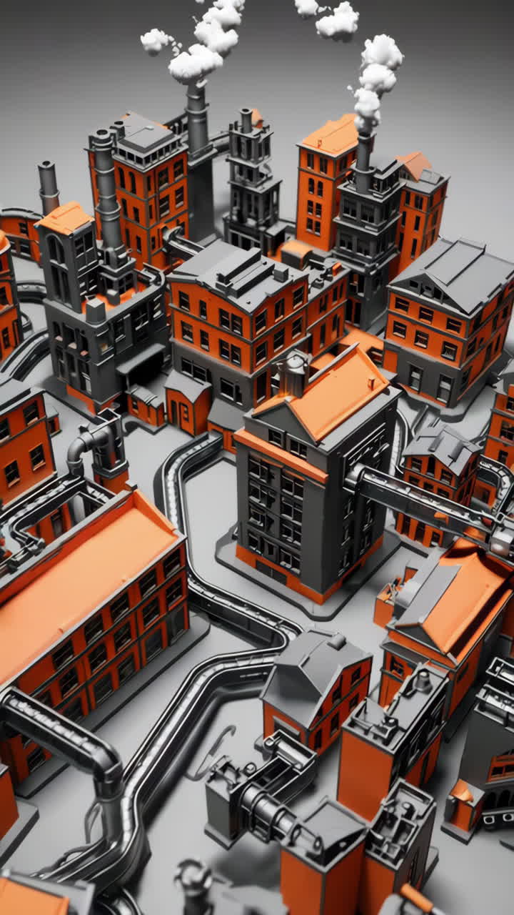 Industrial Cityscape 3D Model