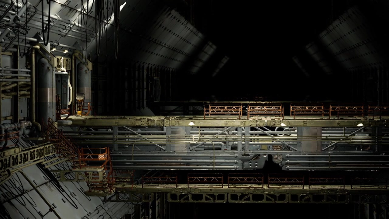 Industrial service setup robust piping with support structures