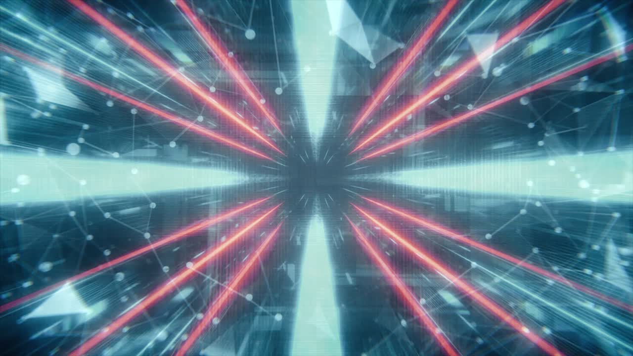 movimiento de túnel tecnológico abstracto fondo animado 4k
