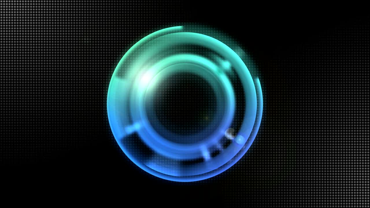 animación virtual de la lente del obturador de la cámara