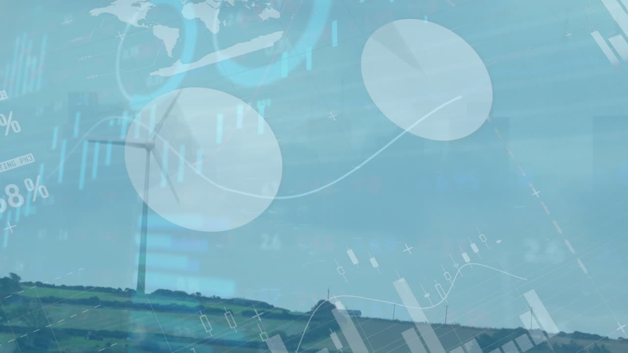 풀 ⁇ 에서 회전하는 풍차에 대한 통계 데이터 처리의 애니메이션