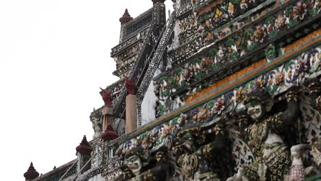 architectural detail of wat arun (temple of dawn), bangkok, thailand