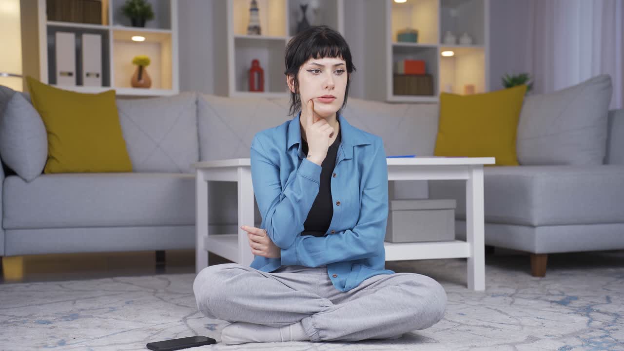 스트레스를 받은 젊은 여성.