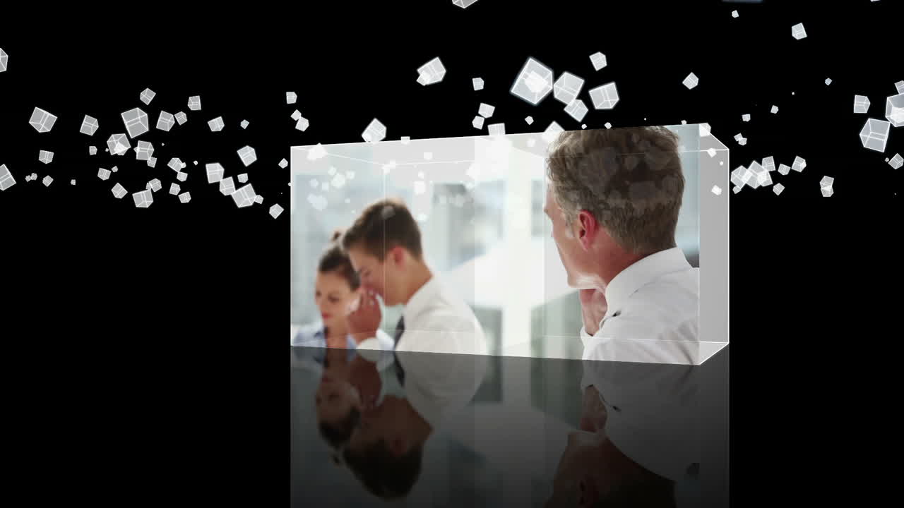 비즈니스 및 텔레 애니메이션 몬테이지