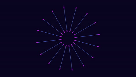 Futuristic-neon-circle-with-lines-on-dark-space