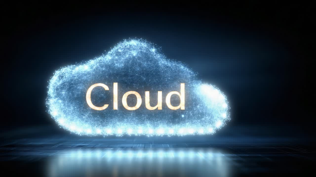 A luminous representation of a digital cloud, symbolizing data storage and connectivity in the modern technological landscape, illuminating the essence of cloud computing