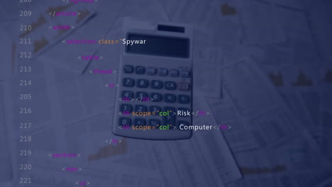 animación del procesamiento de datos y las estadísticas a través de calculadoras y documentos.