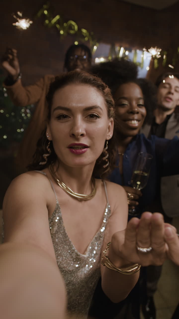 Festive Celebration with Sparklers